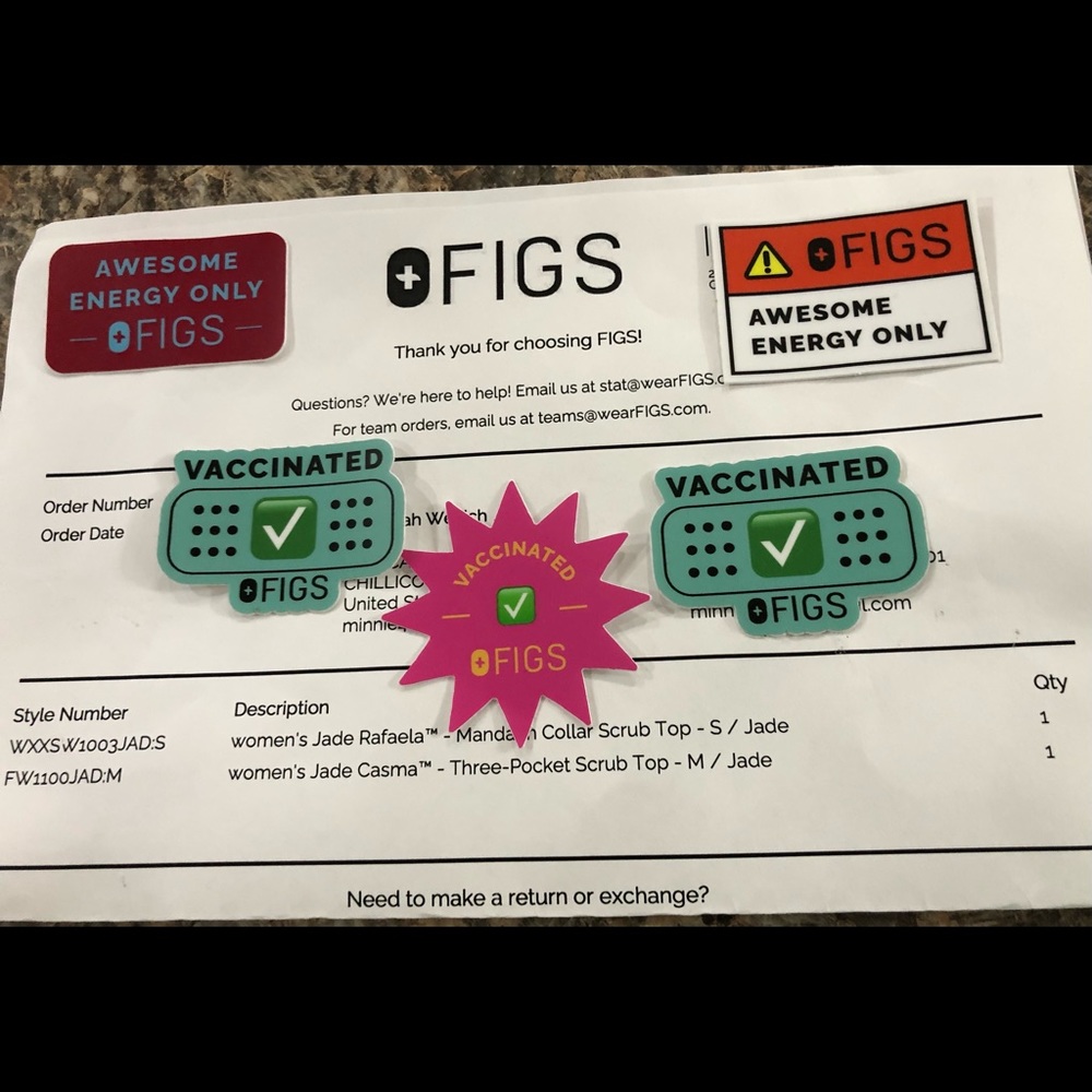 FIGS stickers